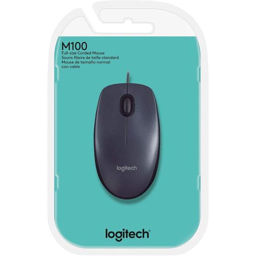 Logitech M100 Corded USB Wired Mouse