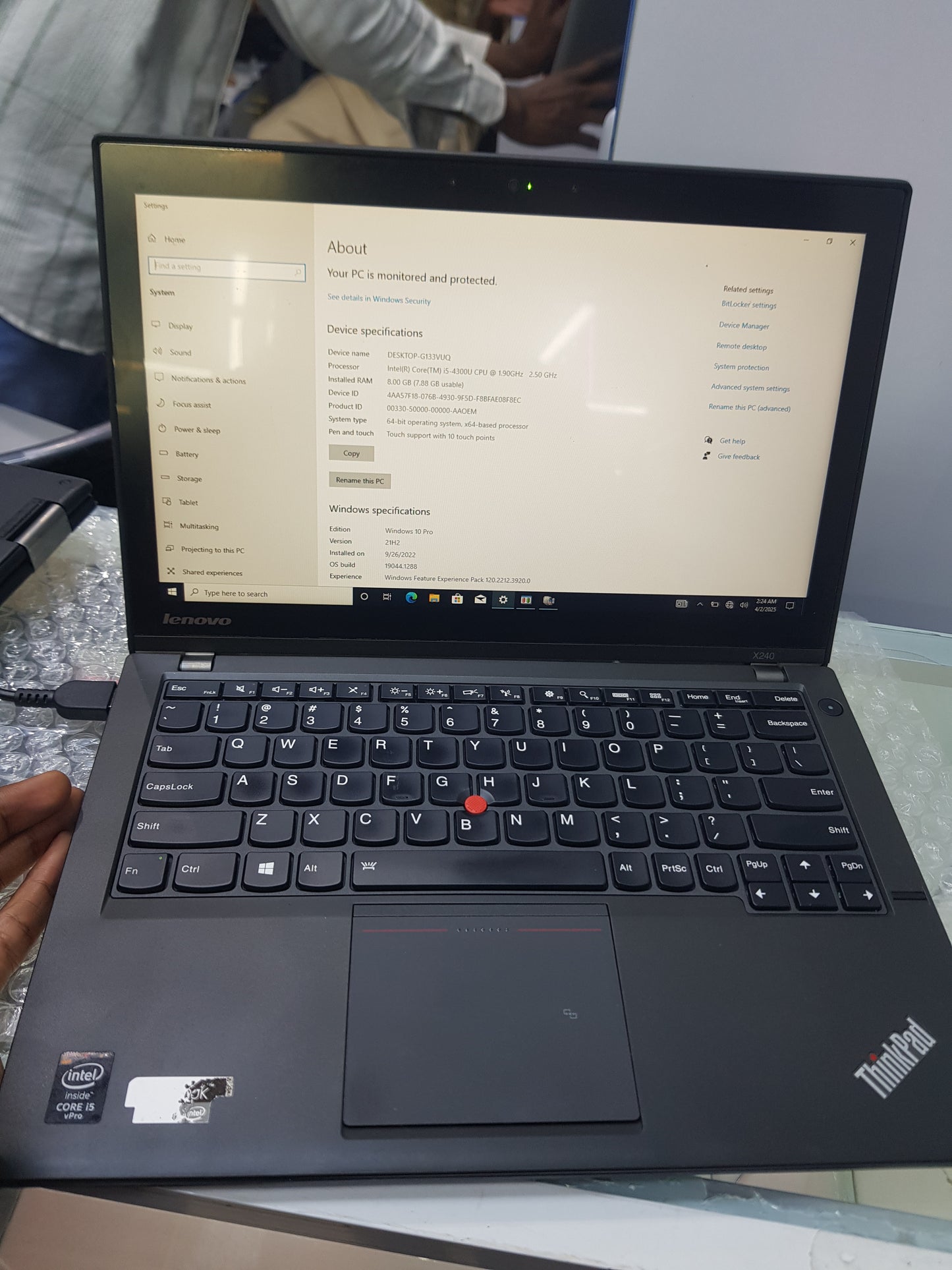 Lenovo ThinkPad X240 Touchscreen Core i5 4th Gen 8GB 256GB SSD