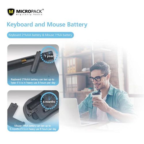 Micropack KM-218W Wireless Keyboard & Mouse Combo