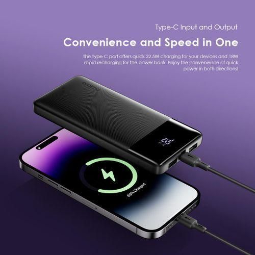 Oraimo Toast 22.5W Fast Charging Power Bank with Type-C & Micro-USB