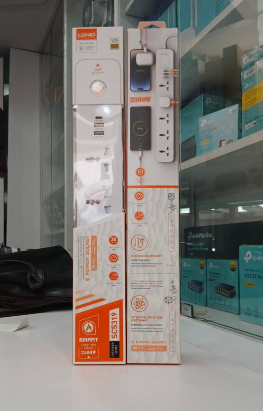 LDNIO SC5319 2500W Power Socket with USB Charging