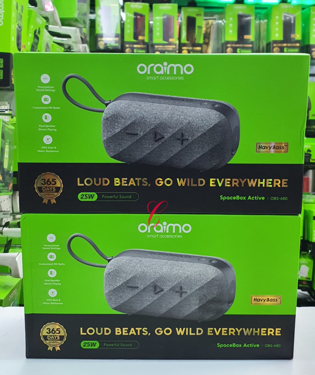 oraimo SpaceBox Active OBS-680 25W Portable Bluetooth Speaker with FM Radio