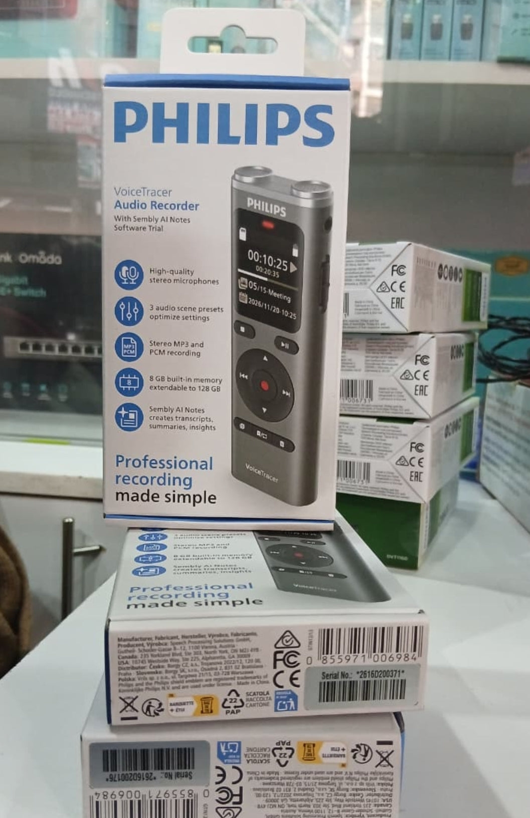Philips VoiceTracer Audio Recorder | 8GB | AI Notes | Stereo Mic
