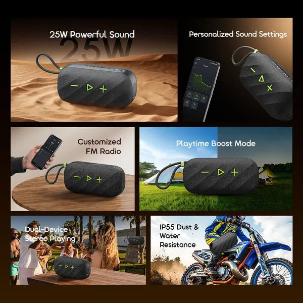 oraimo SpaceBox Active OBS-680 25W Portable Bluetooth Speaker with FM Radio